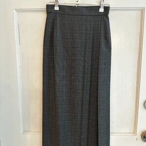 "New" Uniqlo plaid long skirt dark gray